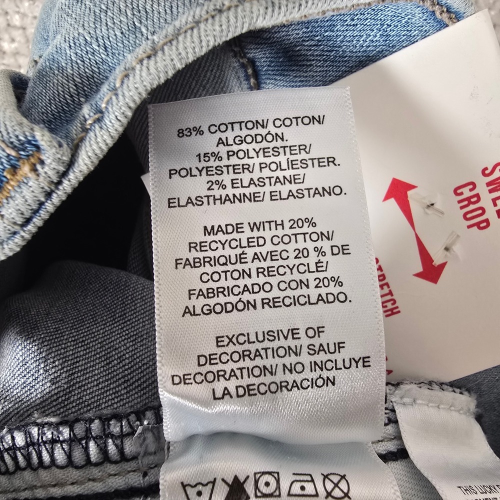 Lucky Brand Sweet Crop Jeans Womens 8/29 Light Wash Raw Hem Advanced Stretch NEW - Picture 11 of 12